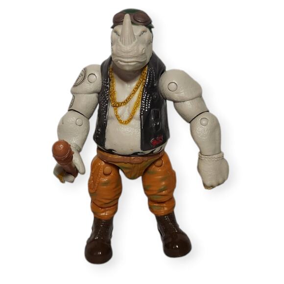 5" Rocksteady With Bat TMNT Out Of The Shadows Playmates 2015 Pre-owned - Picture 1 of 6